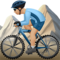 Person Mountain Biking - Medium Light emoji on Apple